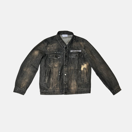 Distressed Acid Washed Denim Jacket